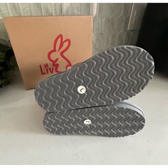 Liv Boots LV888 Gray Shearling-Lined Suede Ankle Boots For Kids Size L - Picture 8 of 9